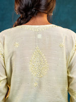 Nakhrili Long Shaded Kurta Lemon