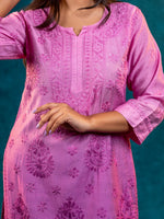 Nakhrili Long Shaded Kurta Purple