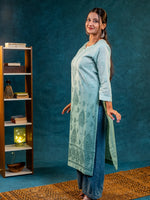 Nakhrili Long Shaded Kurta Teal