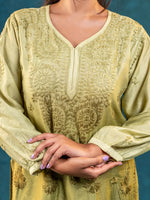 Nakhrili Short Shaded Kurta Olive